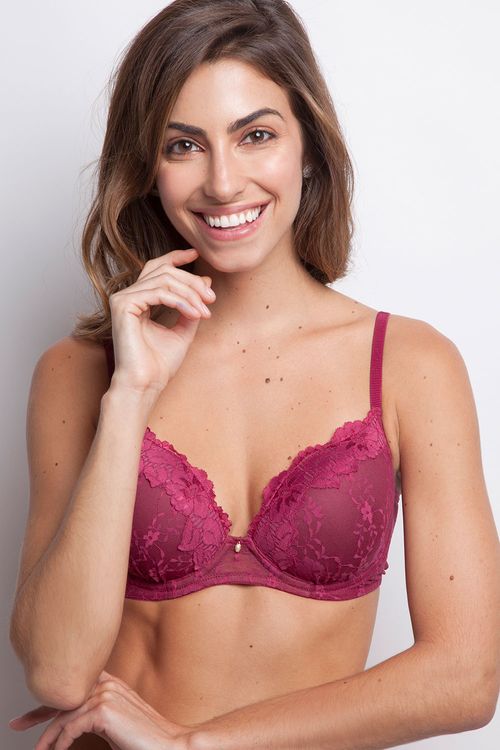 Sutiã Com Bojo Amplo - Fiancée - 380.19 - Cherry