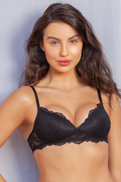 Sutiã Com Bojo Sem Arco - Beauty - 361.15 - Preto