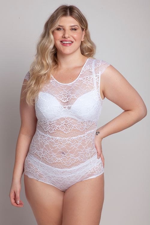 Body Macaquinho Rendado - 356.36 - Everyday - Branco