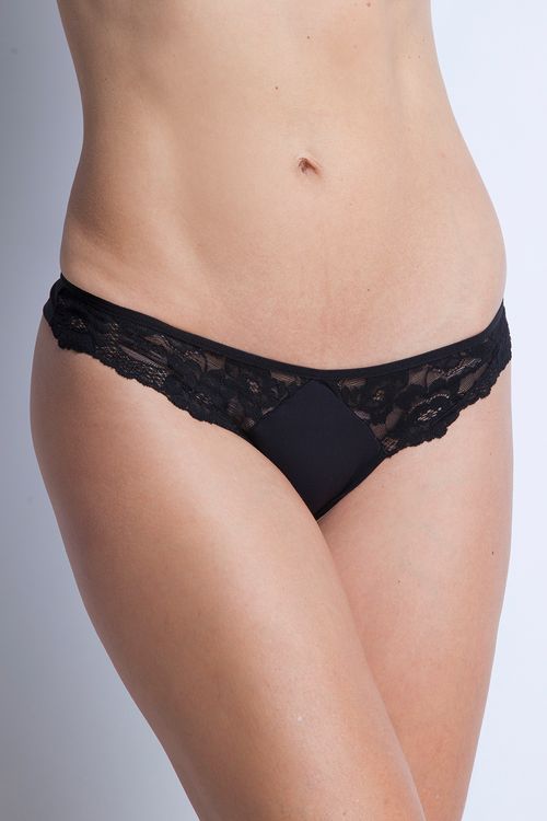 Calcinha Fio Duplo Atrás - Curvy - 394.52 - Preto