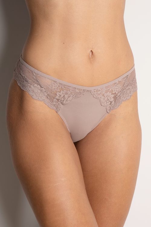 Calcinha Cavada Renda Lateral - 314.68 - Lace - Nozes