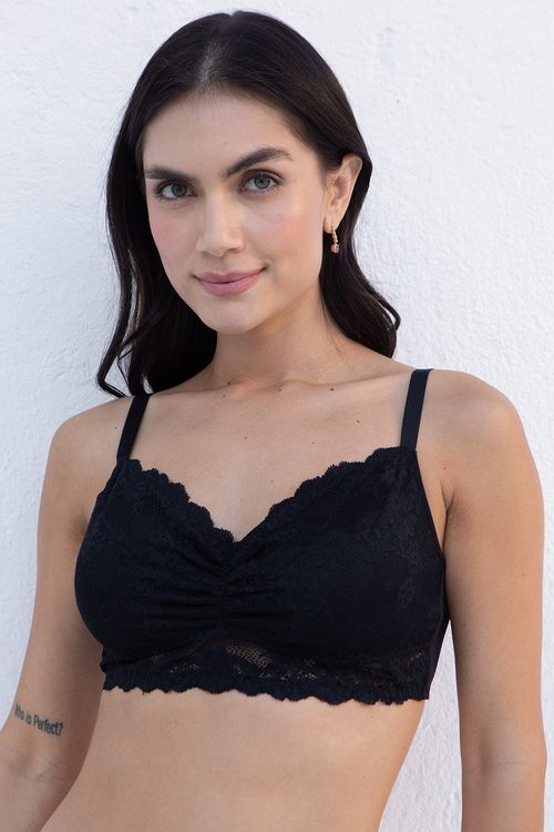 Sutiã Top Sustentação - 424.14 - Lace Power - Preto