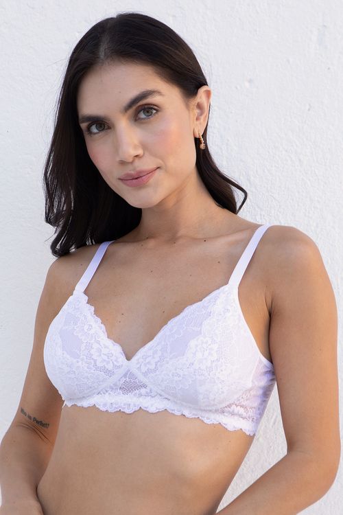 Sutiã Redutor Sem Arco Sem Bojo - 414.17 - Lace - Branco