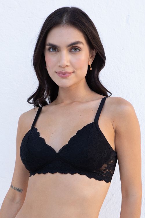 Sutiã Redutor Sem Arco Sem Bojo - 414.17 - Lace - Preto
