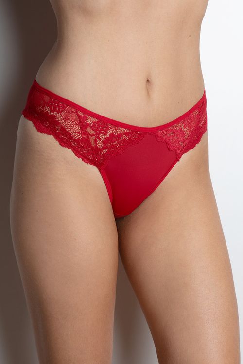 Calcinha Cavada Renda Lateral - 314.68 - Lace - Scarlet