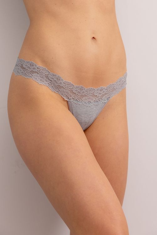 Calcinha Fio Lace Mix - 314.59 - Viscolace - Névoa