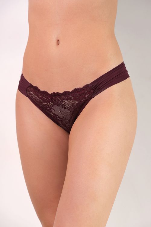 Calcinha Drapê - 314.55 - Lace - Wine