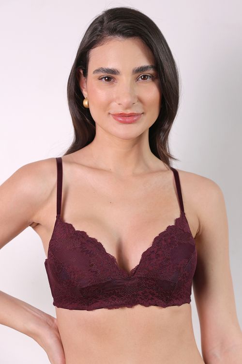 Sutiã Sustentação Amplo - 314.79 - Lace - Wine